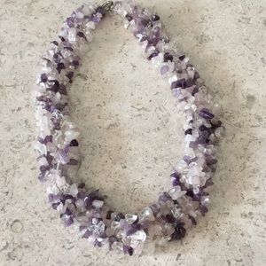 Lavender /Purple stone choker necklace from Hawaii